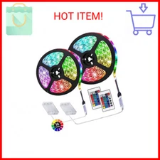 6.56 feet Battery Powered LED Strip Lights, 24 Keys Remote Controlled, DIY Indoo