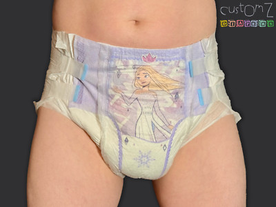CustomZ Ice Princess ABDL Adult Baby Windel Windel mit Verblassen bei nassen Schneeflocken