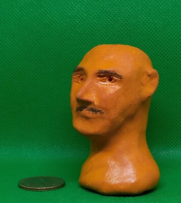 ''Lost in thought'' - Original Clay Sculpture. Hand made and glazed.