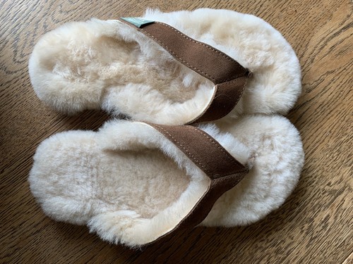Cloud Nine Sheepskin Women’s 8 Eur 38 Slippers Fur Lined Leather Flip Flops - 第 10/14 張圖片