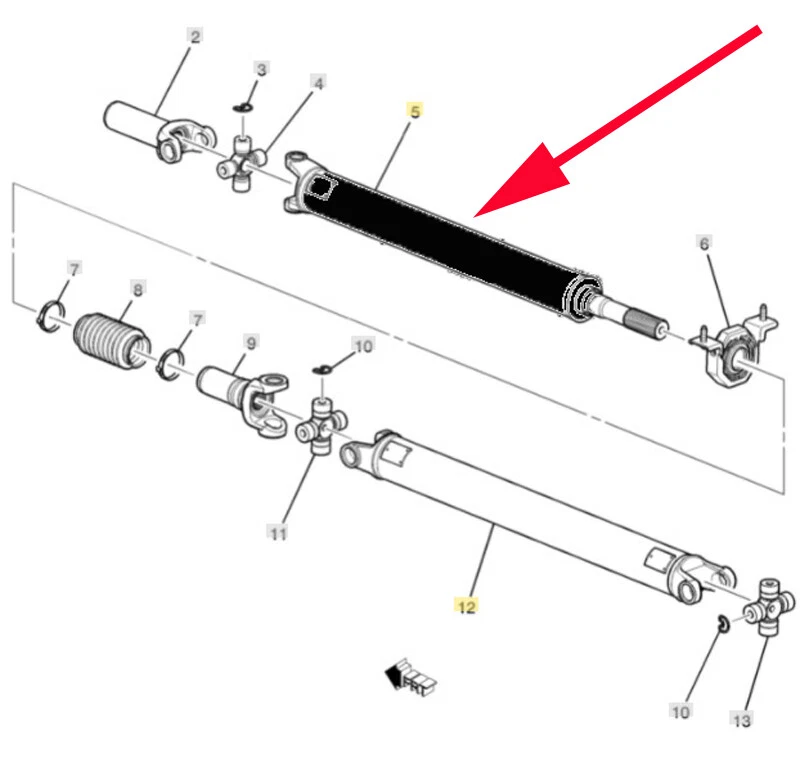 84005297 Front Drive Shaft OEM 2011-19 Chevrolet Silverado 2500HD Sierra 2500HD - Image 2 of 4