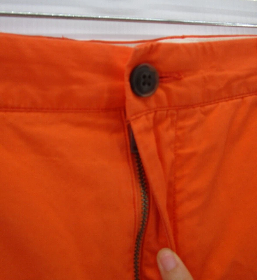 Pantalones Club Monaco Hombres 33X34 Naranja Davis Golf Calce Ajustado Chino Recto Algodón Foto 2 de 4