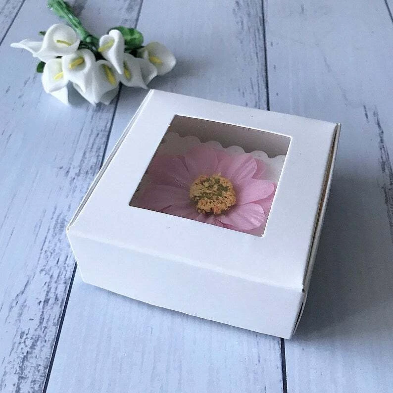 500x Clear Window Kraft White Black Paper Gift Boxes Favor Boxes Product Packing - image 4 of 4