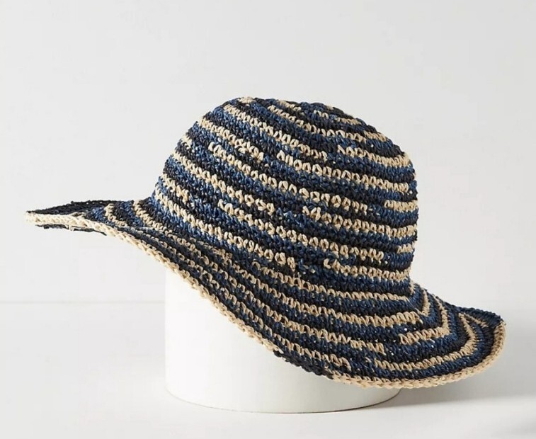 Free People San Diego Hat Space Dye Crochet Sun Hat Blue‎ San Diego Hat Co. Blue SPACE Dye Crochet Sun Hat | eBay main image 3