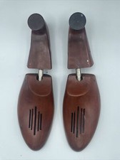 Vtg Wood Shoe Shaper Stretcher Tree Form Pair Marked 280 Nice Patina