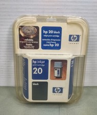 New HP 20 Ink Cartridge Black Exp Date MAY 2004 Factory Sealed Box Printer