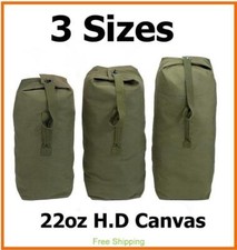Large Heavy Duty Canvas Military Army Duffle Bag Bike Shoulder Rucksack Top Load