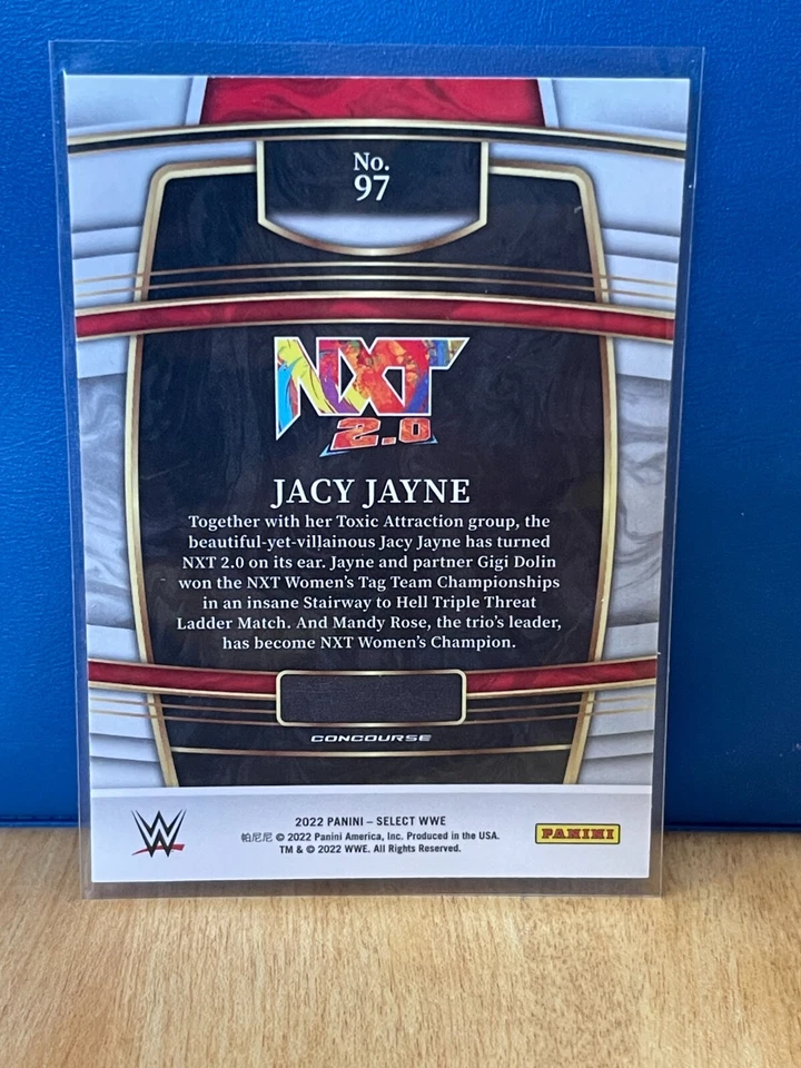 2022 Panini Select WWE Jacy Jayne Red Blue Concourse Rookie Card!! - Image 2 of 2
