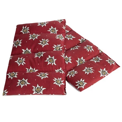 GIRAFFENLAND 8-Kammer Wärmekissen 75x20 Körnerkissen Rücken Bauch Nacken Blume Edelweiß