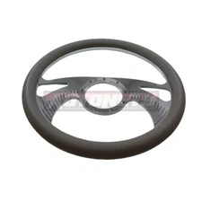 Gray Leather Wrap Boomerang GM Chevy Buick El Camino Aluminum Steering Wheel