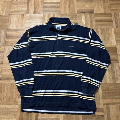 Vintage TBS Long Sleeve Striped Polo Shirt 2000s Medium 