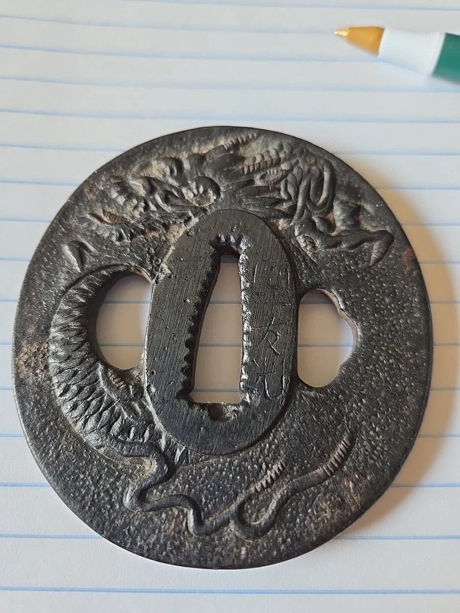 古董日本刀镡| eBay