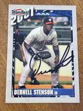 2001 Team Best Black Ink DERNELL STENSON Red SOX In-Person Signed  AUTO