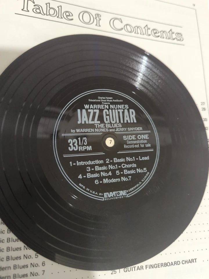 Warren Nunes Works For The Jazz Guitar Sheet Music Book,1974 Edition , Record+ - Image 3 of 4