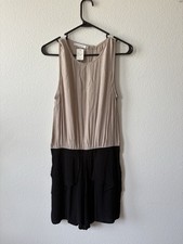 Mameluco para mujer Pink Stitch beige parte superior negro parte inferior nuevo con etiquetas, talla 6