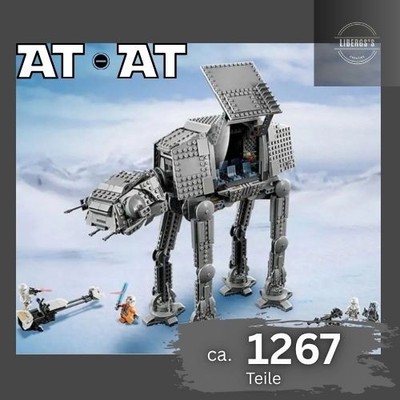 Klemmbausteine MOC / Star Wars /  AT- AT + Minis + Speederbike , ca.1267 Teile
