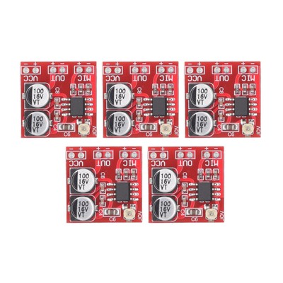 5PCS Electret Microphone Amplifier Module Adjustable Gain LM386 20 200x DC4V 12V