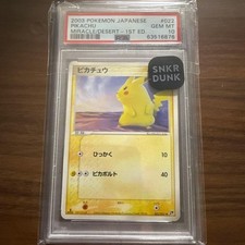 2003 Pokemon Pikachu Miracle Desert 1st Edition PSA 10 Gem Mint #022