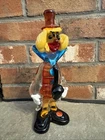 Vintage Murano Glass Clown With Saxophone 9.5” Tall Marked