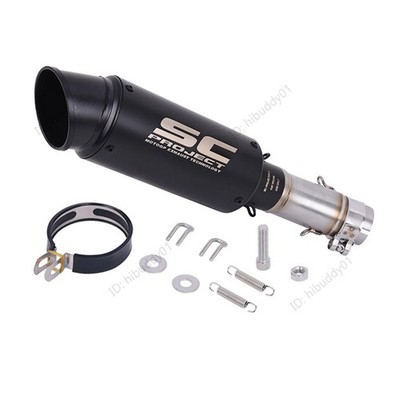 Z400 Black Muffler for Kawasaki Ninja 500 400 2018-2025 Exhaust Mid Pipe Slip On