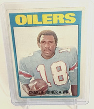 Topps 1972 Charlie Joiner Rookie #244 Houston Oilers Football Card Base Set VTG
