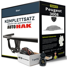 Für PEUGEOT 3008 III Typ KA , KB , KC Anhängerkupplung starr +eSatz 7pol 23- NEU