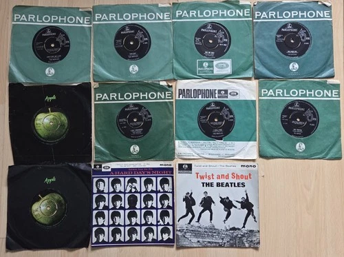 9 x 1960s 45R.P.M. The Beatles Singles and 2 EP's