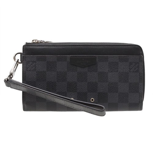 Louis Vuitton Damier Graphite Zippy Dragonne Zip-around Long Wallet GOOD S2545