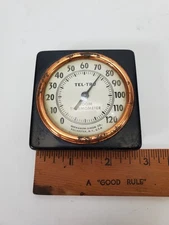Tel-Tru Germanow-Simon Copper Plated Room Thermometer USA Made 0-120° Vintage