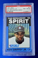 Best Cards 1988 San Bernardino Spirit Ken Griffey Jr. #1 PSA Graded 8