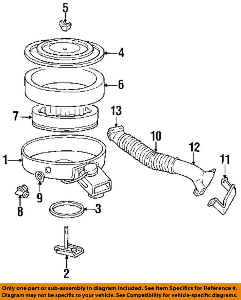 Conjunto de limpador de ar usado serve: 1992 Dodge Dakota 6-239 3.9 grau A - Imagem 3 de 4