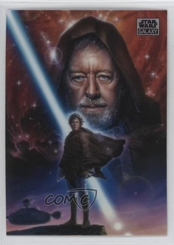 2025 Topps Chrome Star Wars Galaxy Refractor Luke Skywalker and Obi-Wan Kenobi