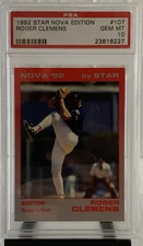 1992 STAR NOVA EDITION ROGER CLEMENS POP 3 PSA 10 # 107  RARE BEAUTY - 1 OF 500