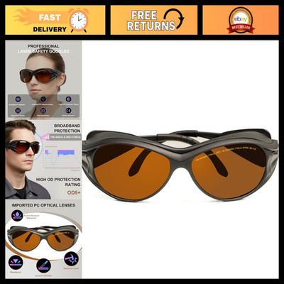 Laser Safety Glasses OD5+ for YAG, Blue, Green & UV Light Protection Goggles