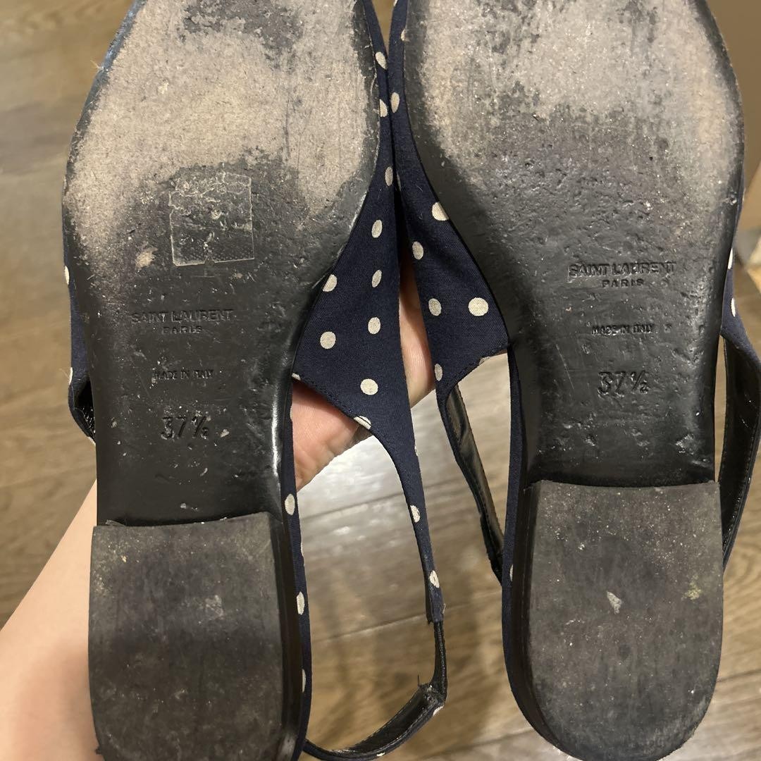 Sandali Yves Saint Laurent blu navy modello a pois US 7 5 dal Giappone RA