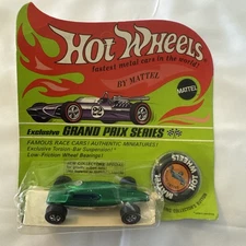NEW Green Shelby Turbine Hot Wheels Redline Grand Prix 1969 Mattel