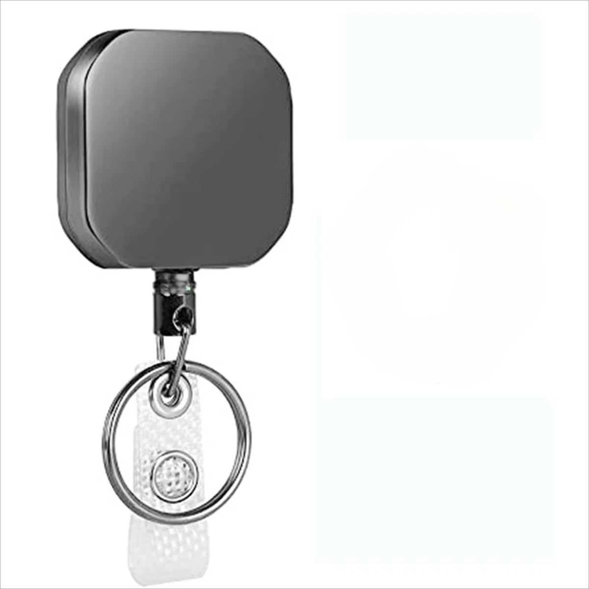 Portachiavi A Catena Retrattile A Scomparsa 60cm Clip Da Cintura Portacarte In Metallo Per Carta DIdentità E Badge Da Lavoro Con Chiave - 3