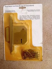 3" Five Lever Deadlock Security Door Mortice Lock 3 Keys