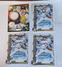 2025 topps holiday mega baseball roki sasaki dodgers 4 card player relic lot