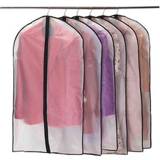 5PCS Dust Cover Garment Bags Waterproof Suit Coat Clothes Wardrobe Storage Bag