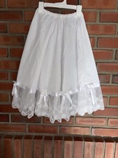 1960  s Vintage Bow Skirt Small/ XS White Coquette Handmade Lace