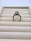 3.75ctw Montezuma Prasiolite & Moissanite Ring Vermeil Plated Silver Size 8 — photo 1