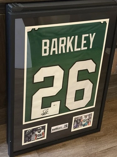 Saquon Barkley Autographed Football Jersey Beckett Certified