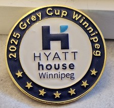 Large rare 2025 Hyatt House Winnipeg Grey Cup Festival sponsor CFL football pin