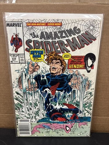 The Amazing Spider-Man #315 Newsstand Variant - Marvel Comics May 1989 - Venom