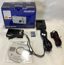 Olympus FE-370 8.0MP Digital Camera 5x Zoom Black Tested Works Properly