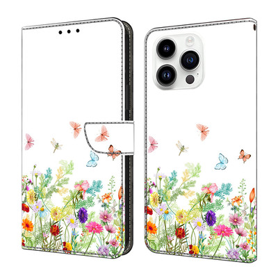 Flower Butterfly  Card Slots Wallet Case For Various Phone Flip Stand Cover Girl