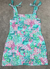 Lilly Pulitzer Romper Dress Womens 16 Skort Shorts Linnae Bright Banana Tropical