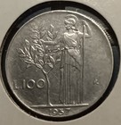 1957 Italy 100 Lira Lire Appears Uncirculated Beautiful Coin — photo 2