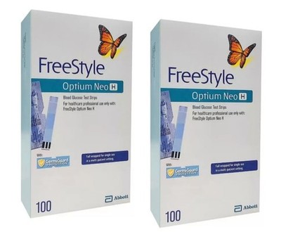 Abbott FreeStyle Optium Blood Glucose Test Strips (2 X 100)